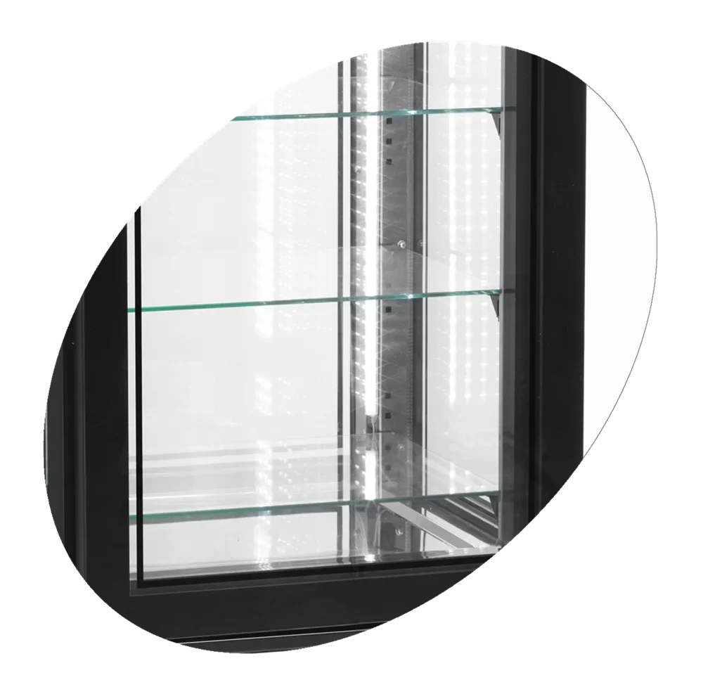 Tefcold Standkühlvitrine UPD400-C schwarz - Image 3
