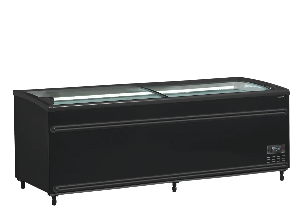 Tefcold Supermarkt-Kühler/Gefriertruhe SFI210B-CF VS, schwarz