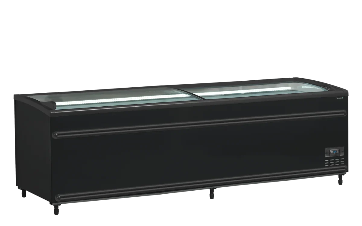 Tefcold Supermarkt-Kühler/Gefriertruhe SFI250B-CF VS, schwarz