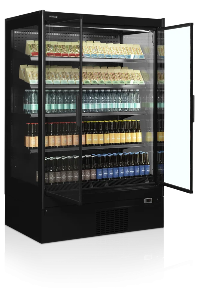 Tefcold Supermarkt Wandkühlregal Multideck EXTRA1250CD schwarz - Image 4