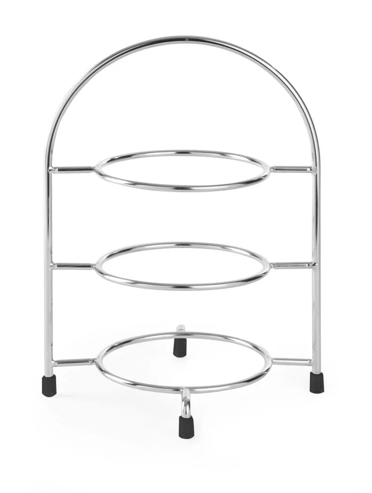 Teller-Etagere, Chromstahl, 29x20x44cm - Image 3