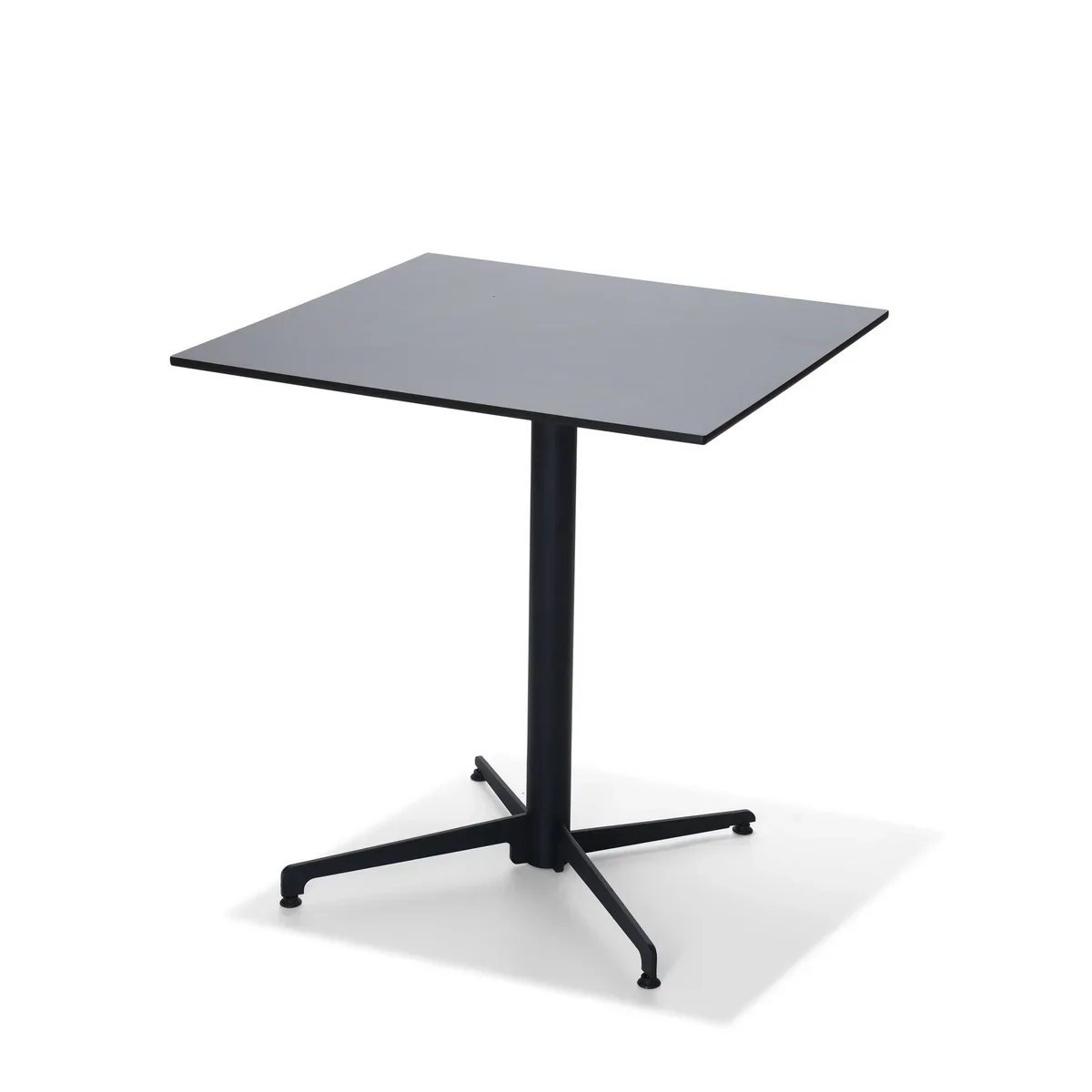 Feros Terrassentisch X Cross niedrig Schwarz 740 mm, 11001, HPL Tischplatte 700 x 700 mm - Image 4