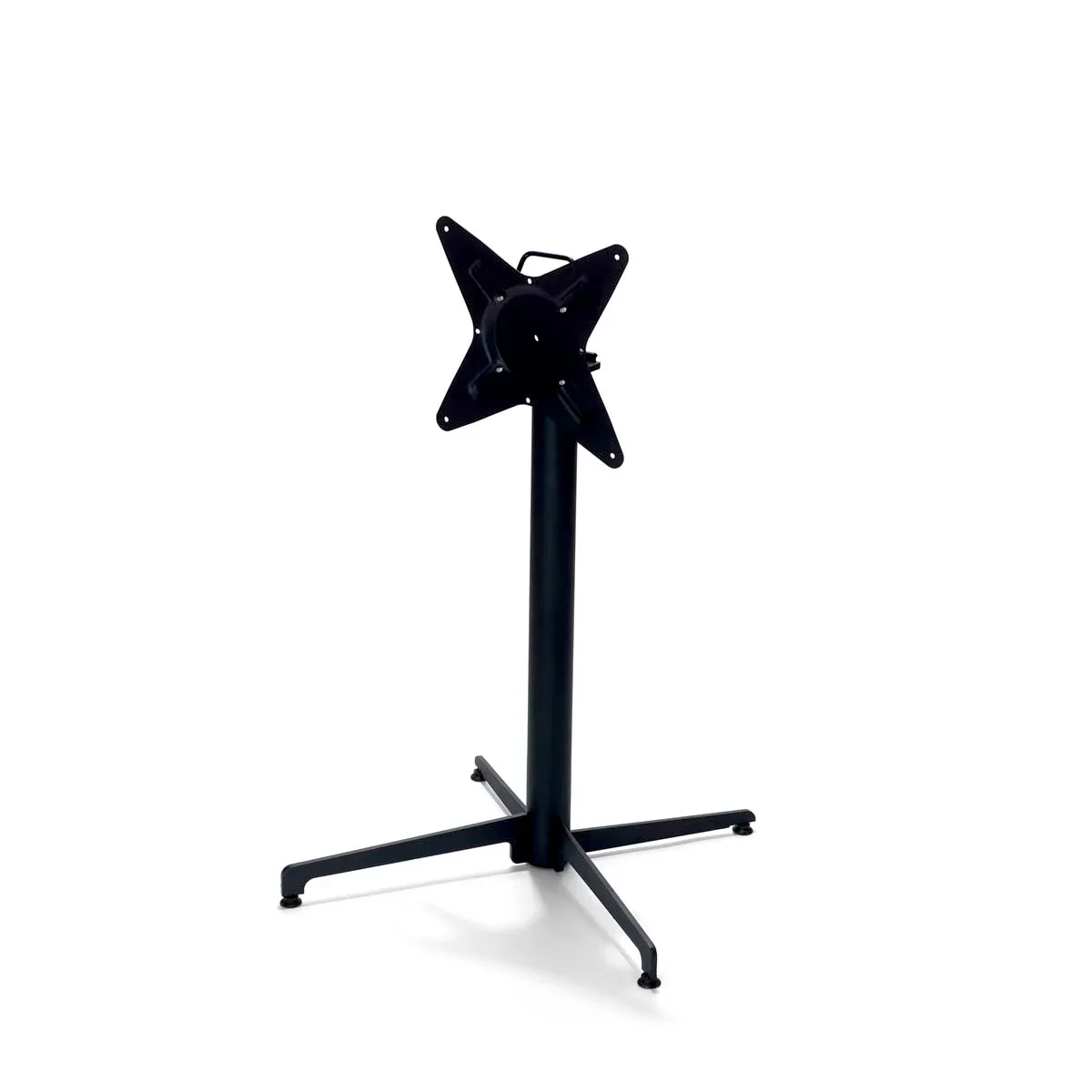 Feros Terrassentisch X Cross niedrig Schwarz 740 mm, 11001, HPL Tischplatte 700 x 700 mm - Image 6