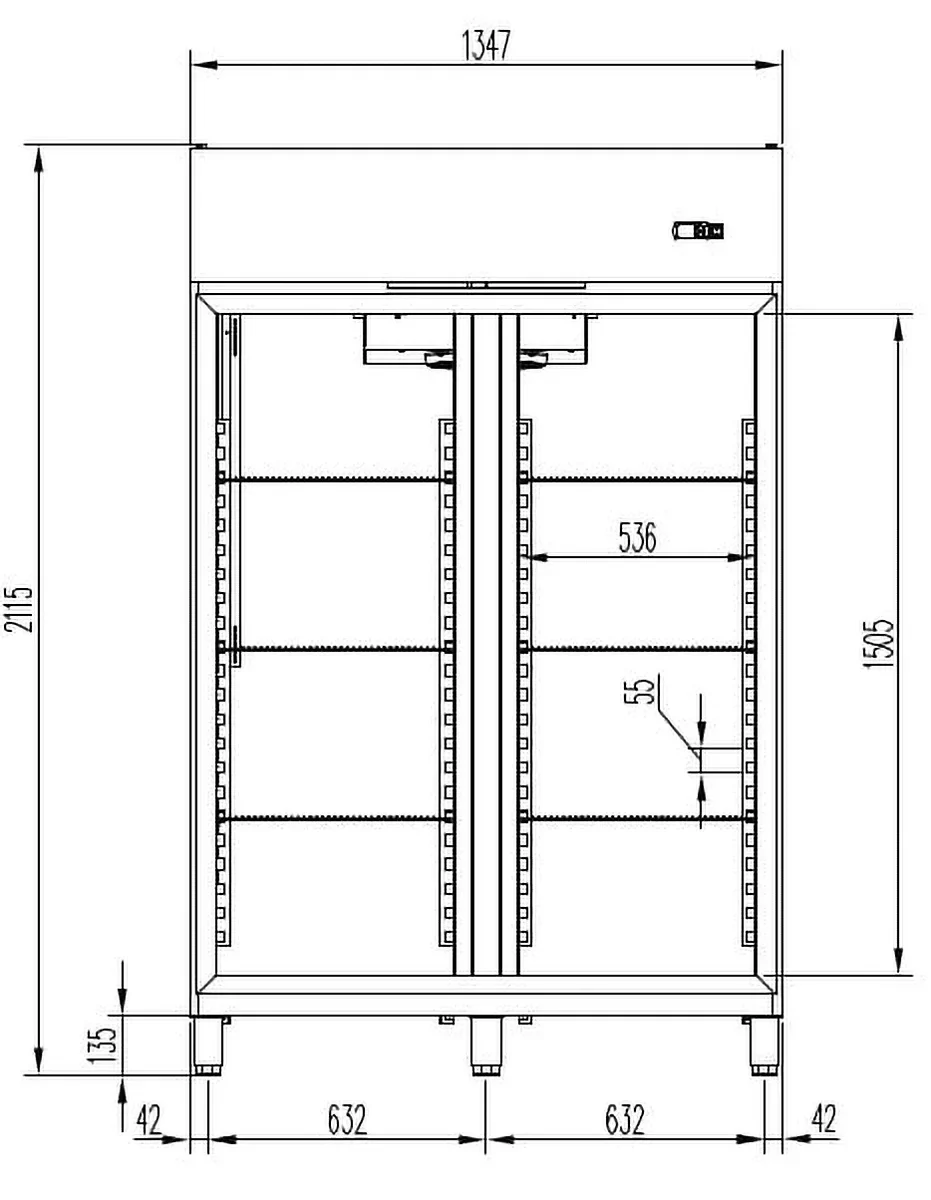 Tiefkühlschrank Profi 1400 GN 2/1 Superior - mit 2 Türen - Image 4