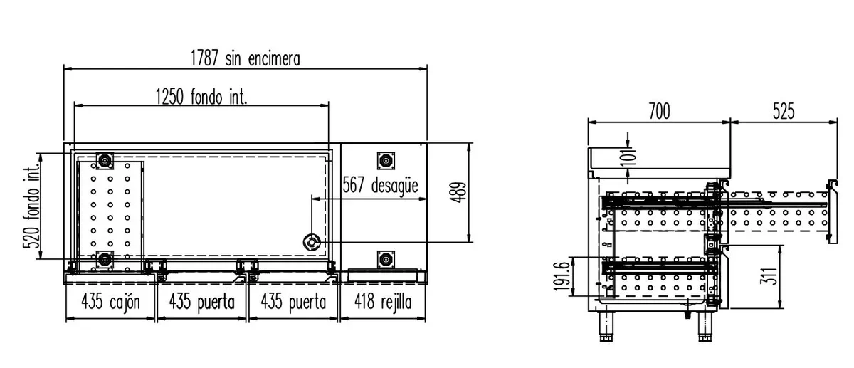 Tiefkühltisch Premium 2/2 mit Aufkantung - Image 3
