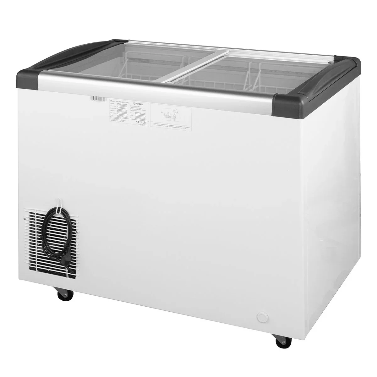 Tiefkühltruhe ECO 350 mit Glasschiebedeckel, 4 Rollen - Image 13