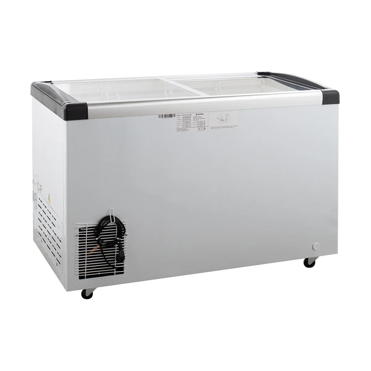 Tiefkühltruhe ECO 450 mit Glasschiebedeckel, 4 Rollen - Image 12