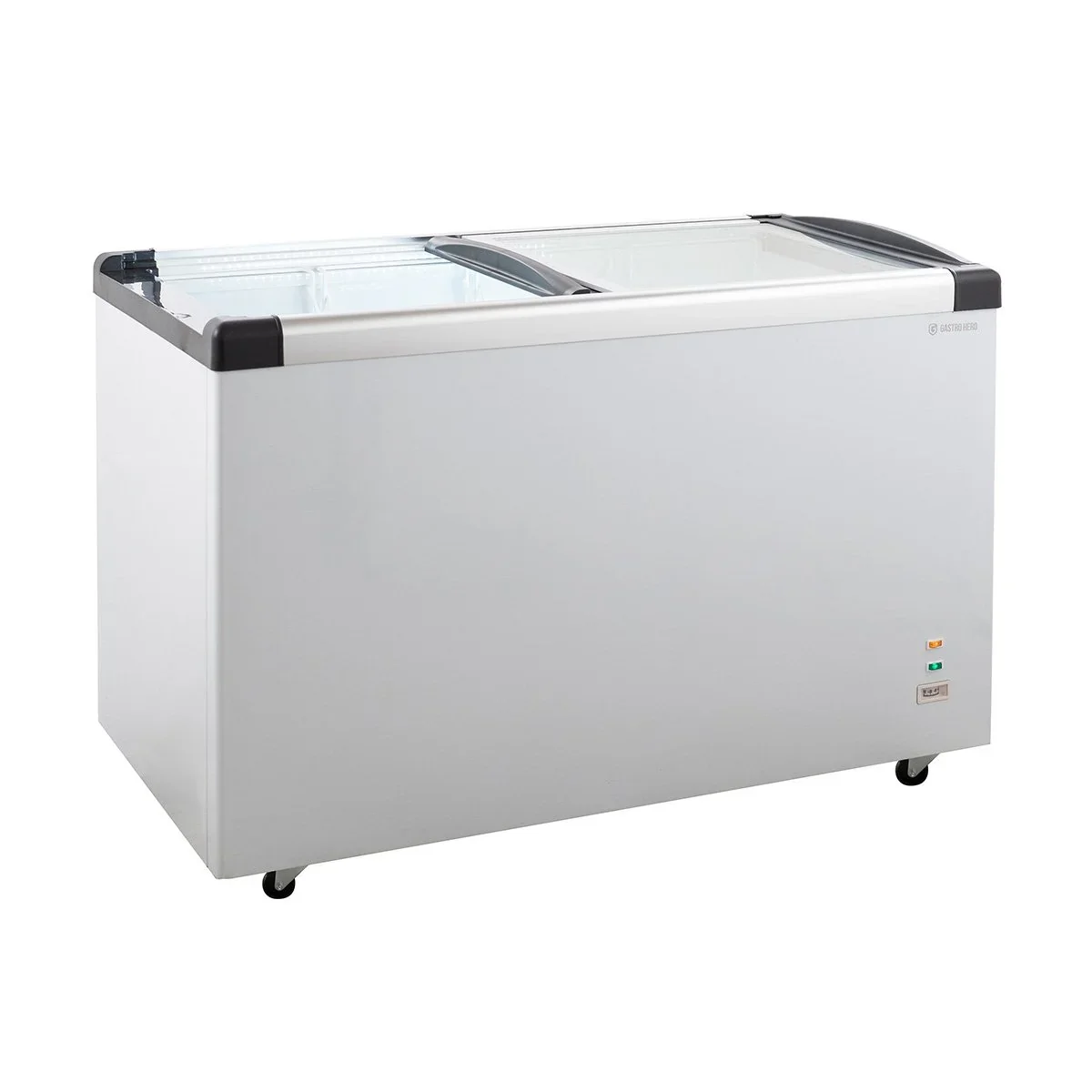 Tiefkühltruhe ECO 450 mit Glasschiebedeckel, 4 Rollen - Image 2
