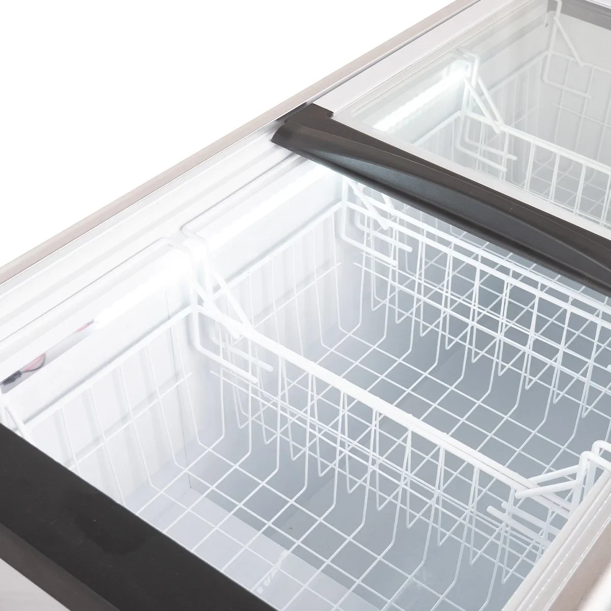 Tiefkühltruhe ECO 450 mit Glasschiebedeckel, 4 Rollen - Image 5