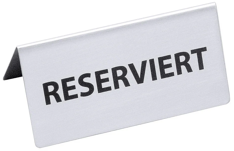 Tischschild RESERVIERT, Breite 120 mm, Höhe 55 mm
