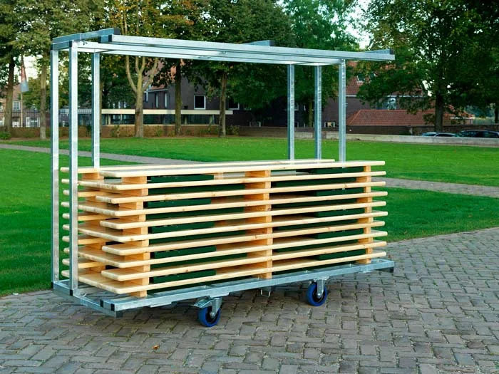 Feros Transportwagen für bis zu 10 Festzelgarnituren,(BxTxH) 2315x590/890x1805 mm - Image 3