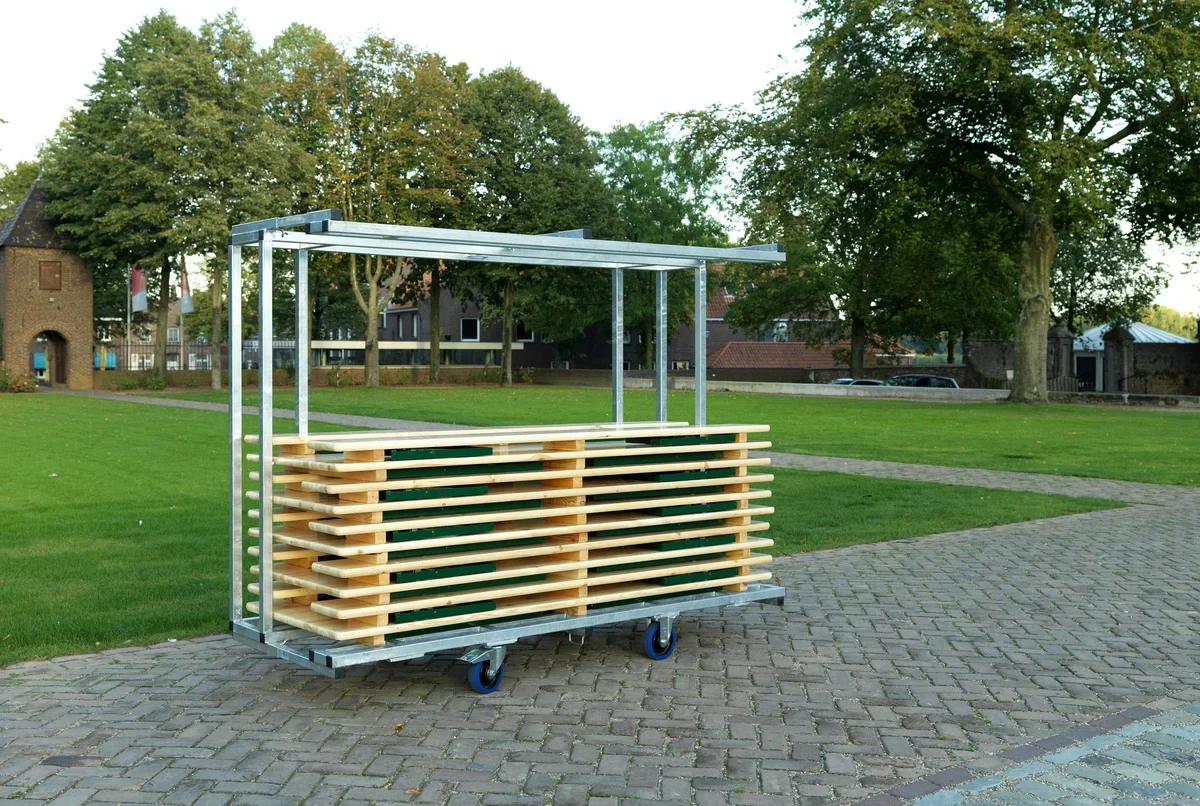 Feros Transportwagen für bis zu 10 Festzelgarnituren,(BxTxH) 2315x590/890x1805 mm - Image 5