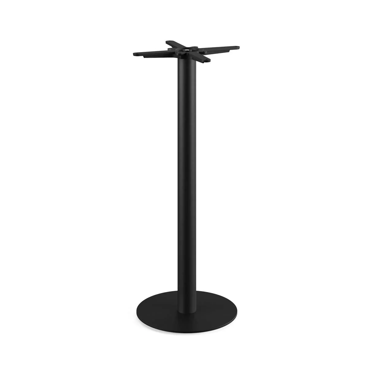 Feros Urban Stehtisch Schwarz gestell + Schwarz HPL 70 x 70 cm - Image 2