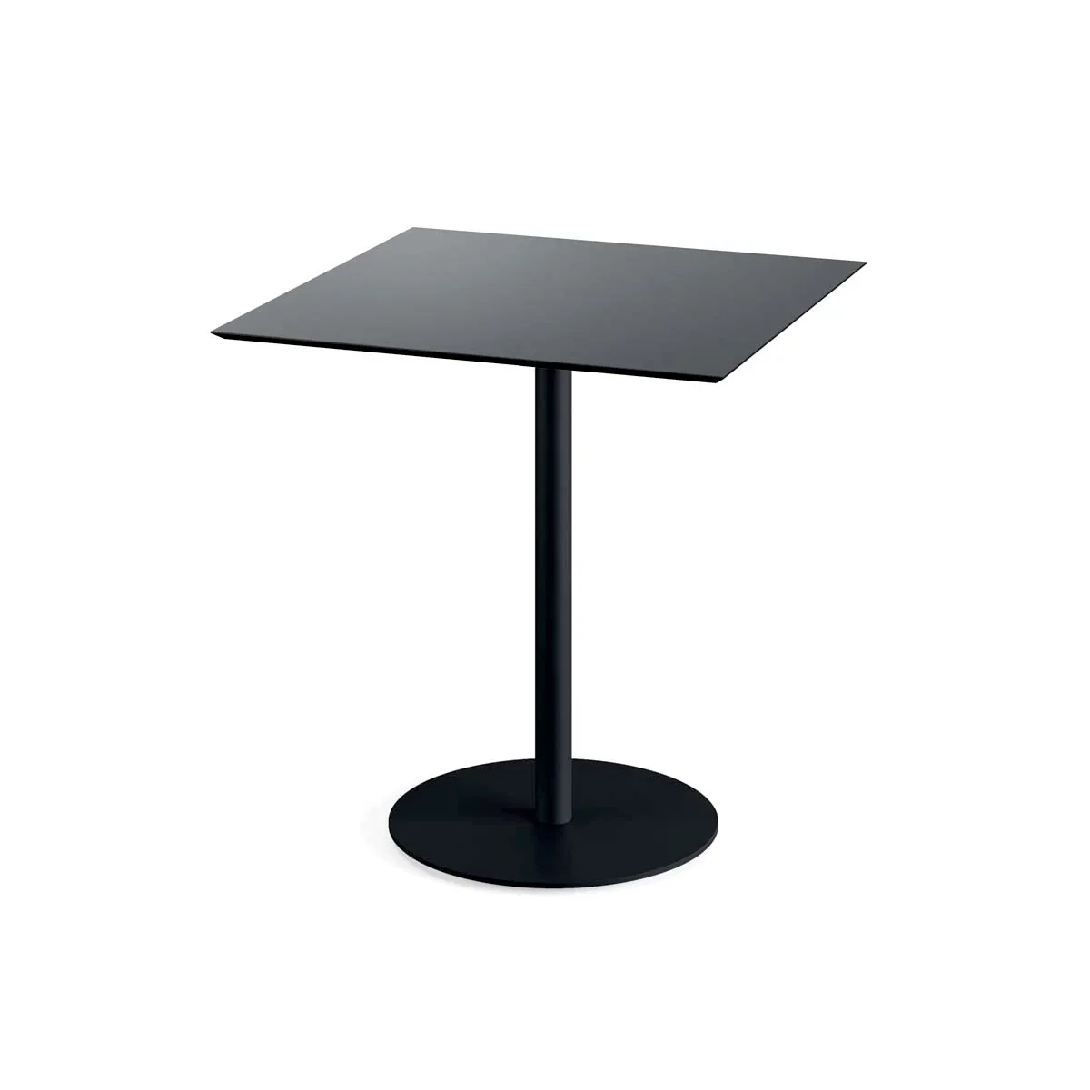 Feros Urban Terrassentisch Schwarz gestell + Schwarz HPL 70 x 70 cm