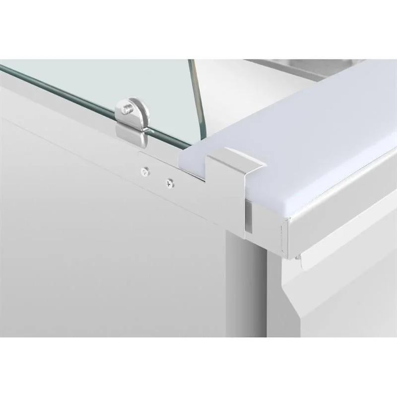 Viertürige Saladette Thekenkühlschrank der Polar U-Serie mit Schutz - Image 8
