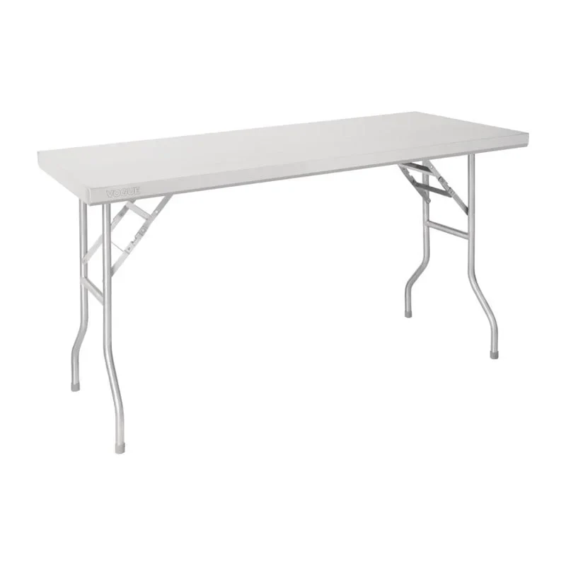 Vogue klappbarer Arbeitstisch aus Edelstahl 1220x610x780mm - Image 2