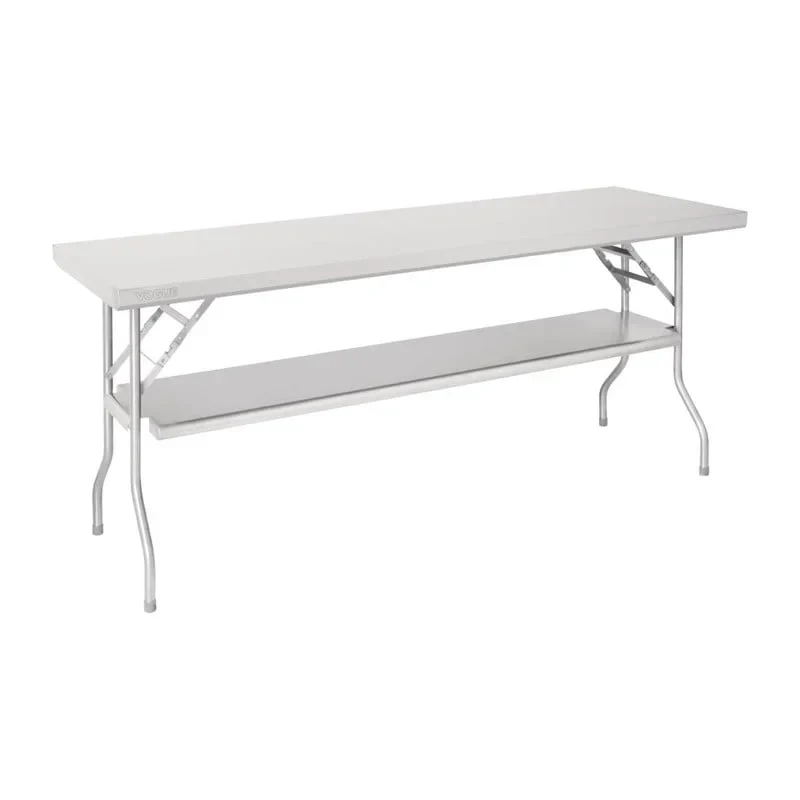 Vogue klappbarer Arbeitstisch aus Edelstahl 1830x610x780 - Image 4