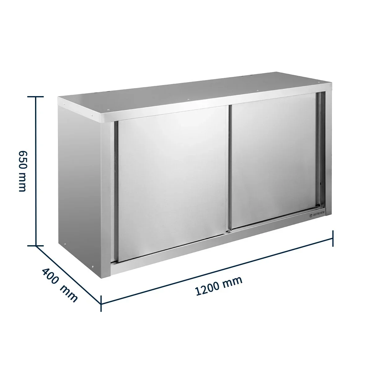 Wandhängeschrank mit Schiebetüren Basic 12, AISI 201 - Image 7