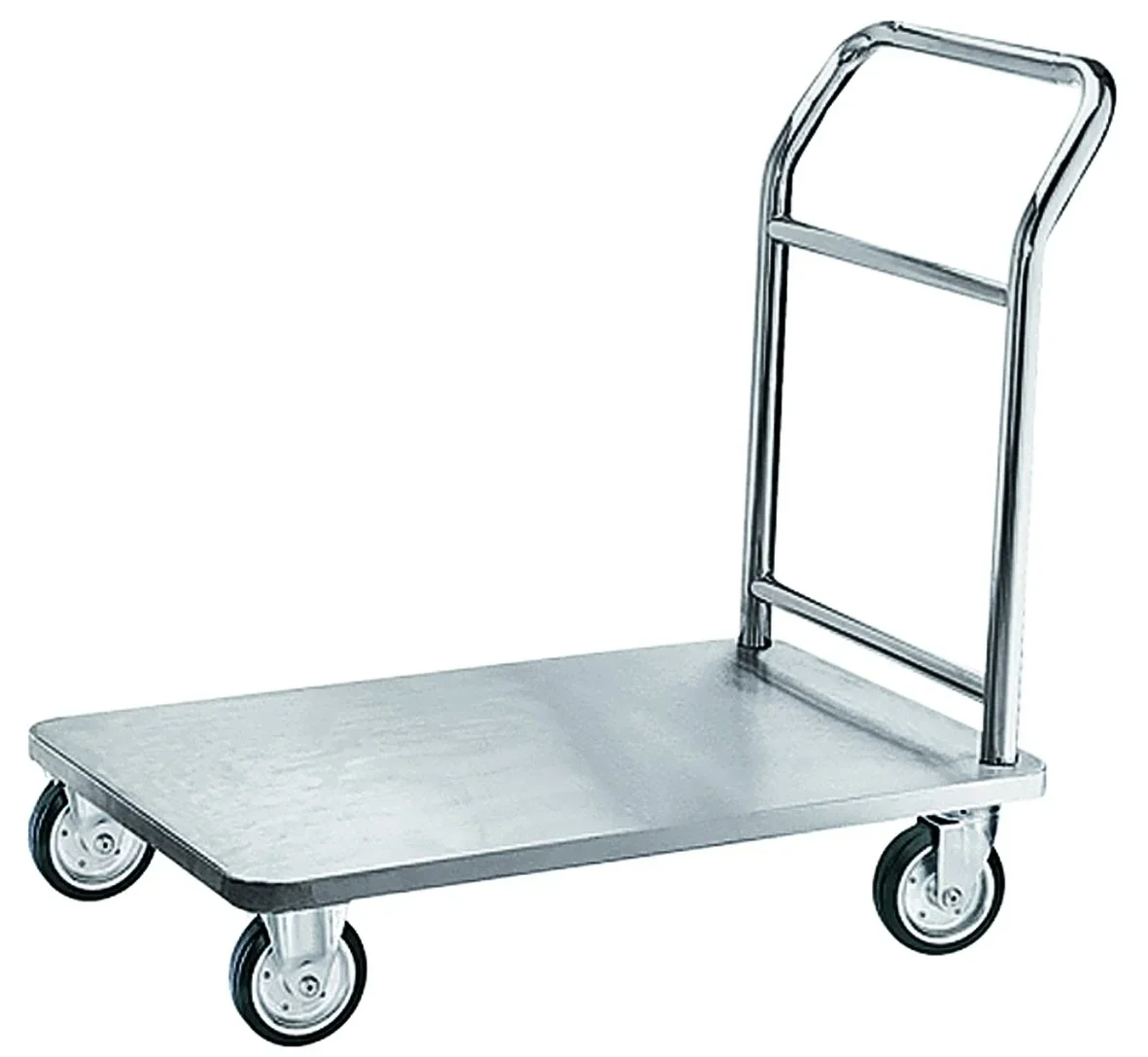 WAS Germany Plattform-Gepäckwagen aus Edelstahl 90x60cm