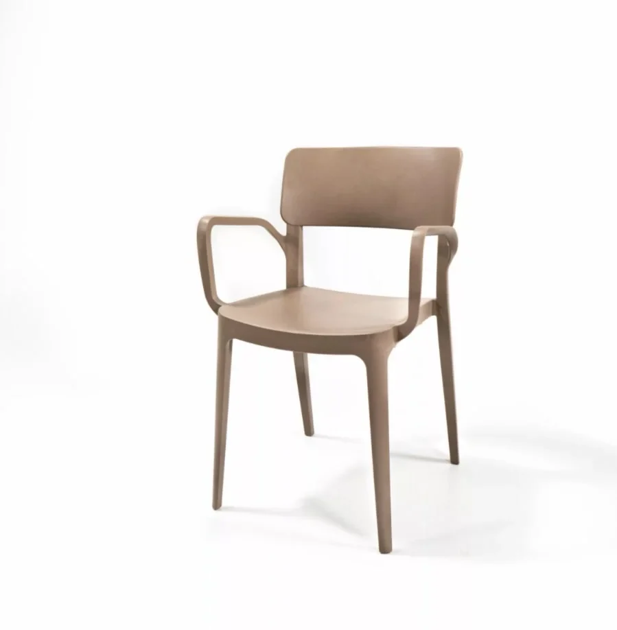 Feros Wing Armchair Sand Beige Stapelstuhl Kunststoff - Image 2
