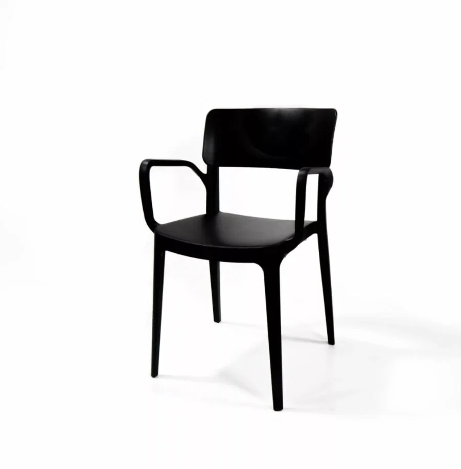 Feros Wing Armchair Schwarz, Stapelstuhl Kunststoff
