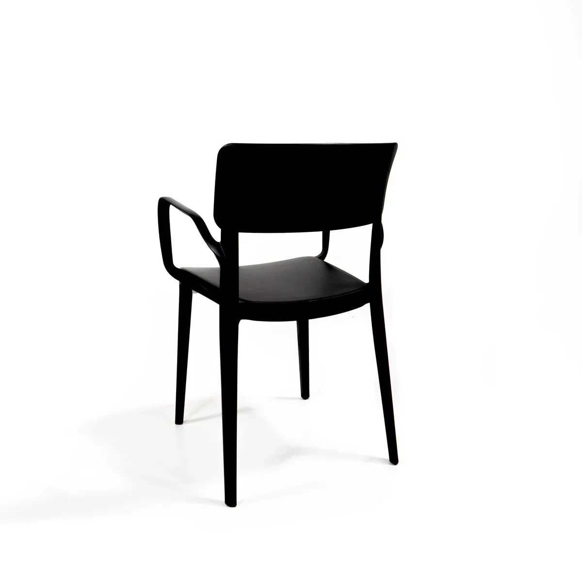 Feros Wing Armchair Schwarz, Stapelstuhl Kunststoff - Image 2
