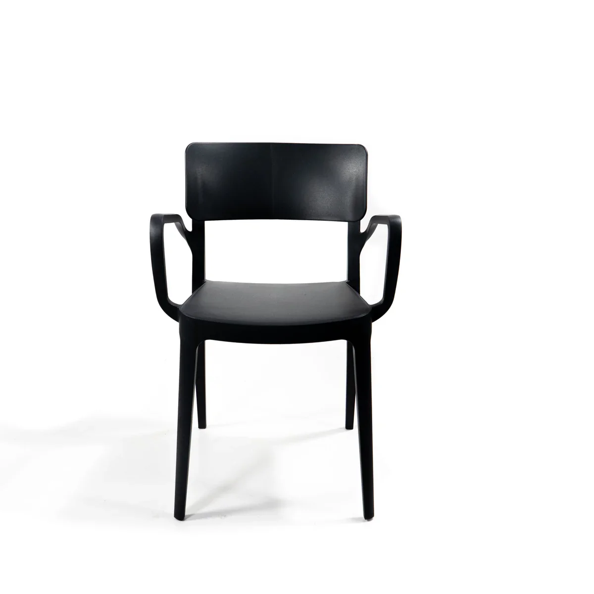 Feros Wing Armchair Schwarz, Stapelstuhl Kunststoff - Image 3