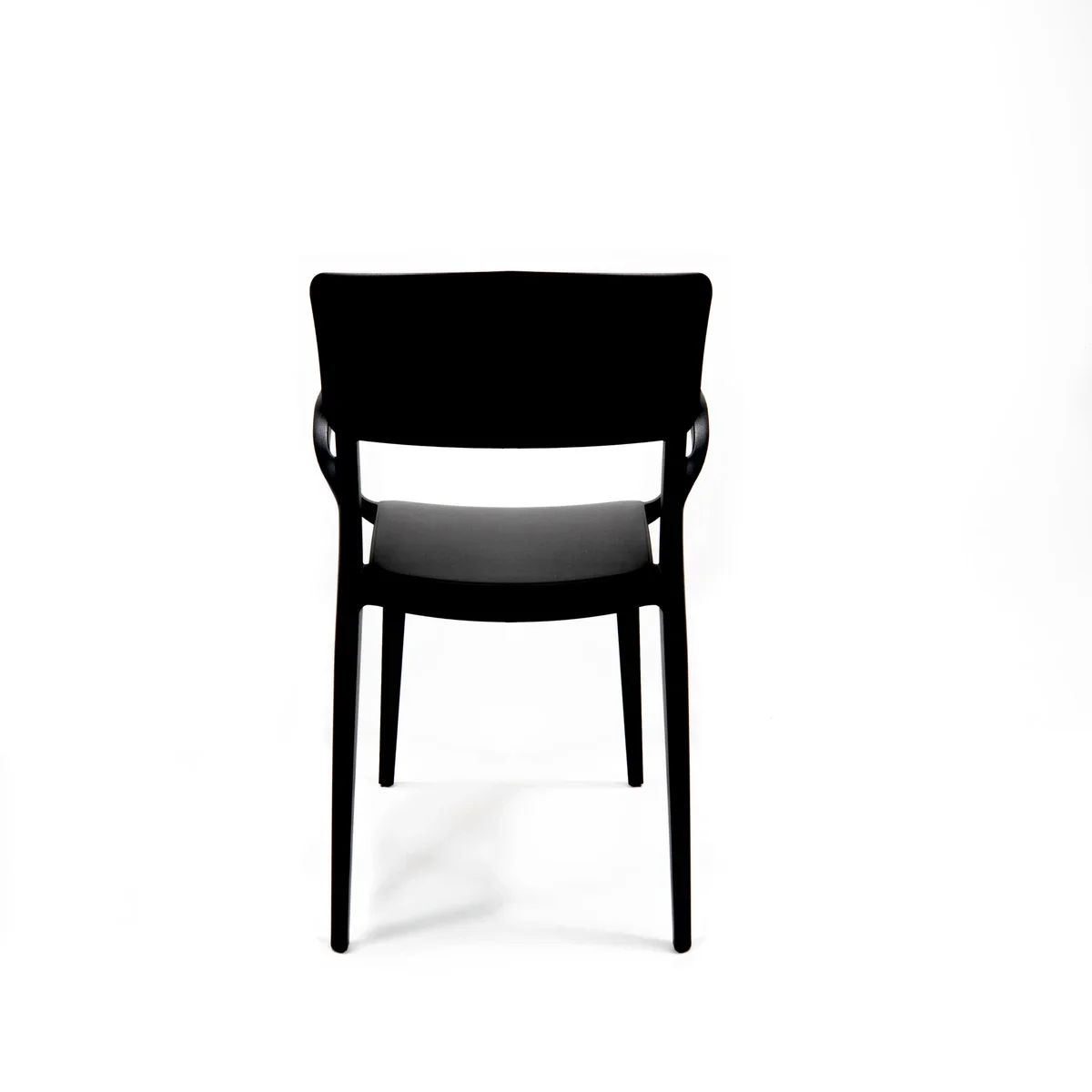 Feros Wing Armchair Schwarz, Stapelstuhl Kunststoff - Image 4