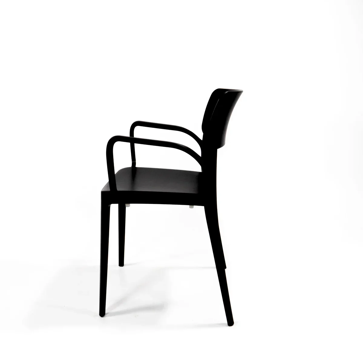 Feros Wing Armchair Schwarz, Stapelstuhl Kunststoff - Image 5