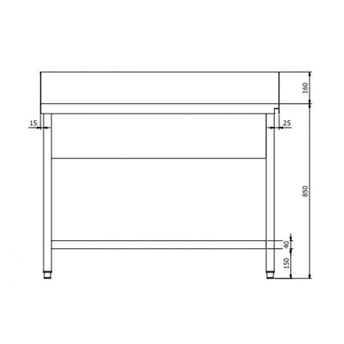 Zulauftisch PROFI 2000 x 700 Links für PROFI und ECO Modelle - Image 5